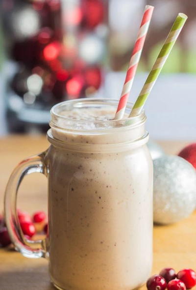Cranberry Eggnog Smoothie Cranberry Eggnog Smoothie