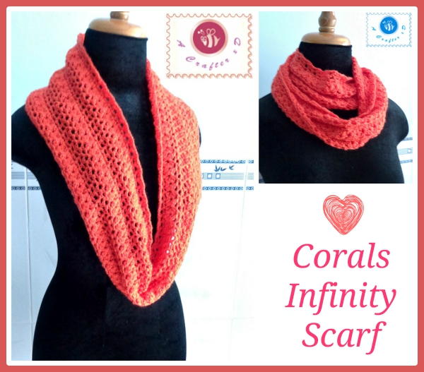 Coral Infinity Scarf