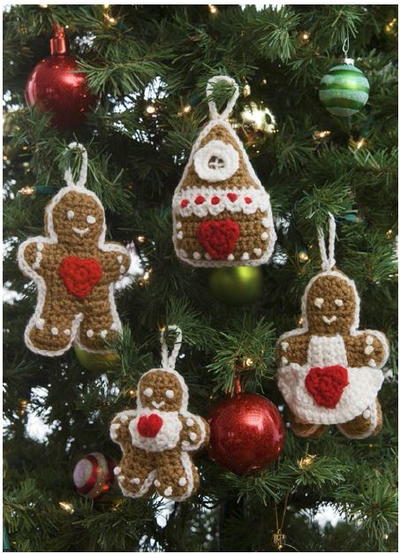 Gingerbread Crochet Ornaments Gingerbread Crochet Ornaments