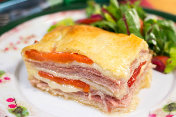 Layered Italian Crescent Roll Bake