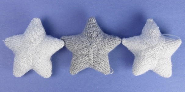 White Christmas Knit Star Ornaments White Christmas Knit Star Ornaments