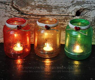 Glittery Christmas Luminaries