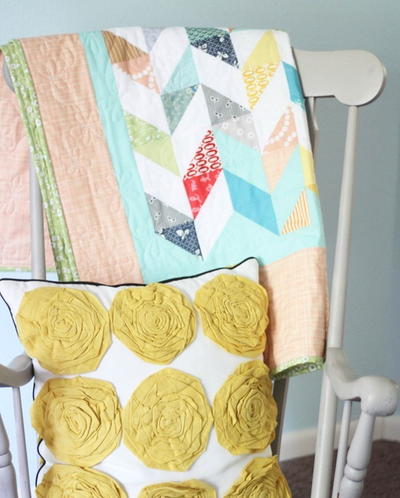 Tumble of Triangles Baby Quilt