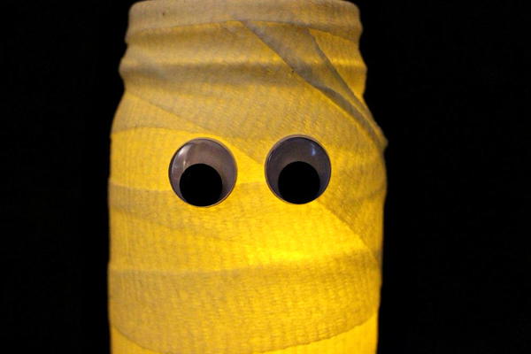 Mummy Mason Jar Luminary