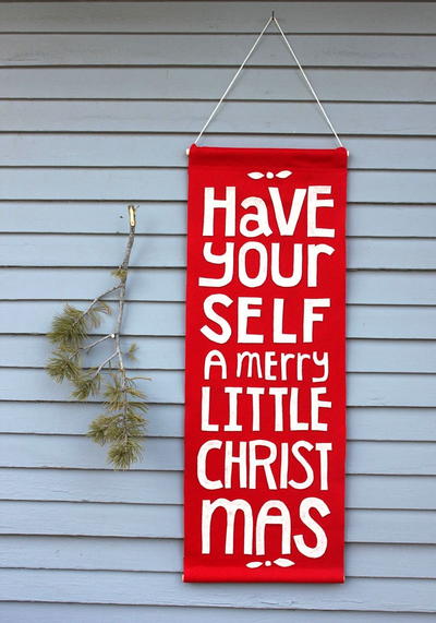 Vintage Inspired Felt Christmas Banner Vintage Inspired Felt Christmas Banner