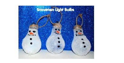 Snowman Light Bulb Ornament Snowman Light Bulb Ornament