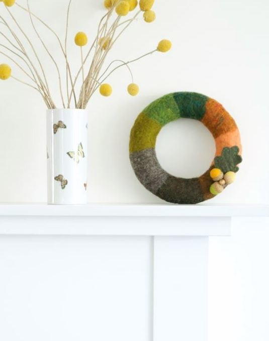 Needle Felted Fall Wreath Needle Felted Fall Wreath