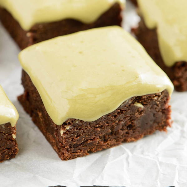 Matcha Glazed Brownies