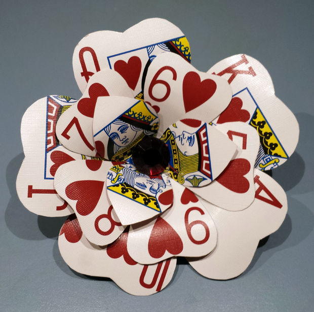 Poker Card Flower Hair Clip Poker Card Flower Hair Clip