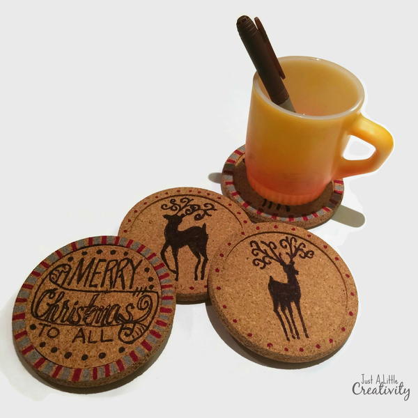 DIY Decorative Christmas Coasters DIY Decorative Coasters