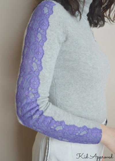 Lovely Lace Upcycled Sweater