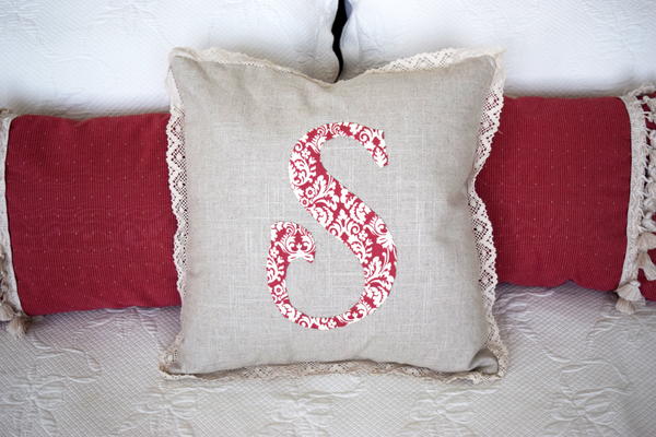 Appliqued Monogram Pillow