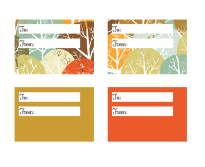 Autumn Printable Gift Tags