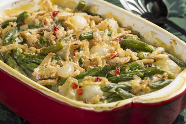 Steaming Green Bean Casserole Steaming Green Bean Casserole