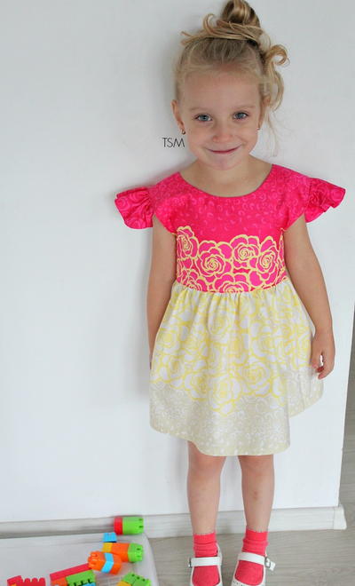 Flutter Sleeve Girls' Dress Pattern