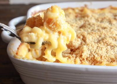 Homemade Baked Macaroni and Double Cheese