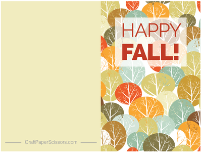 Happy Fall Free Printable Card