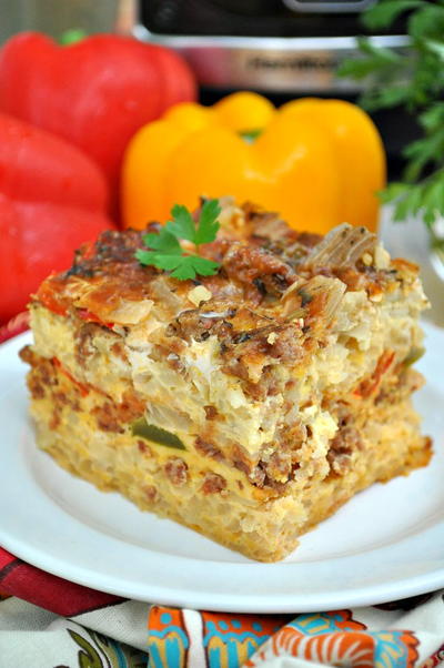 Slow Cooker Italian Sausage Breakfast Casserole Slow Cooker Italian Sausage Breakfast Casserole