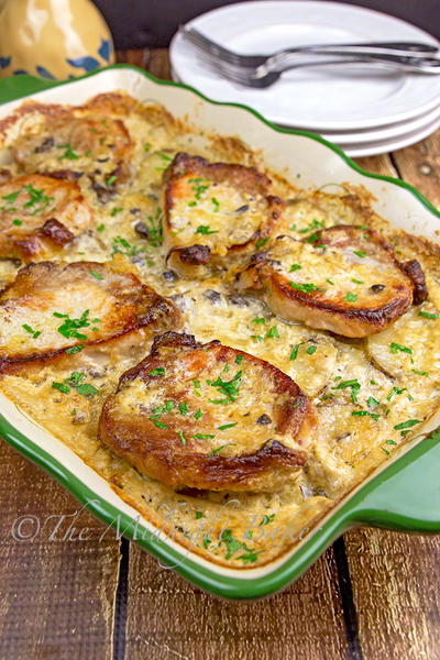 Baked Pork Chops and Scalloped Potatoes Baked Pork Chops and Scalloped Potatoes