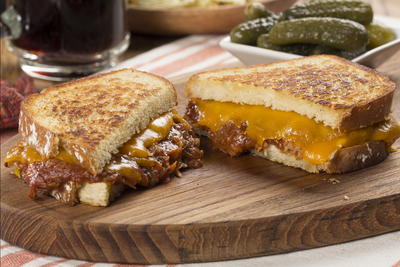 BBQ Pulled Pork Grilled Cheese