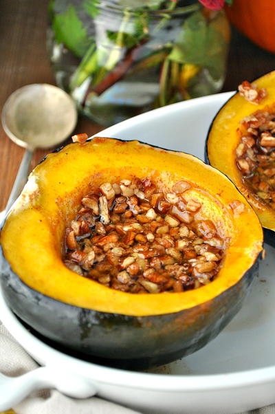 Acorn Squash Stuffed with Pralines Praline-Stuffed Acorn Squash