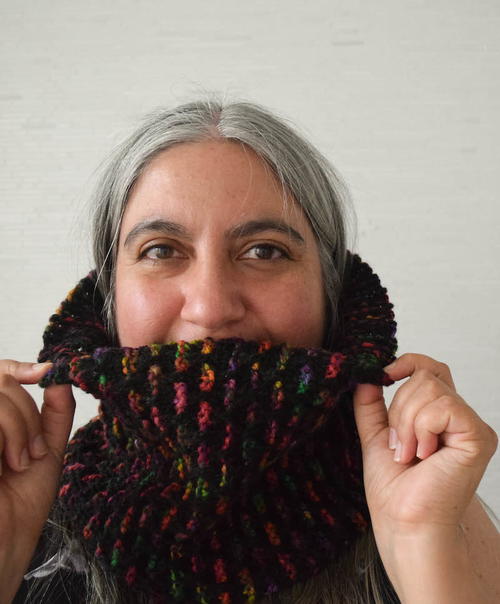 Ribbon Stitch Knit Cowl Pattern