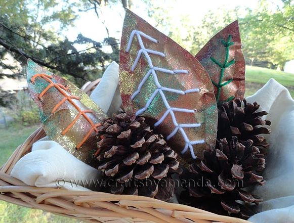 Glitter Paper Leaves Glitter Paper Leaves