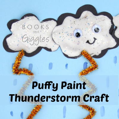 Puffy Paint Thunderstorm Craft