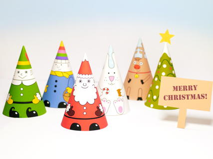 Santa and Company Printable Paper Dolls