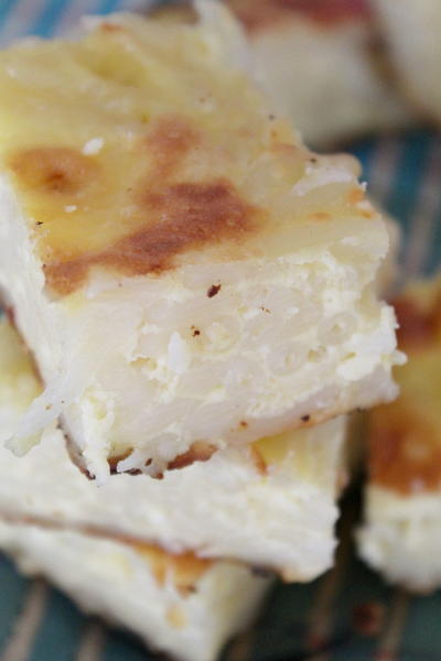 Macaroni and Cheese Pudding Bars Macaroni and cheese pudding bars