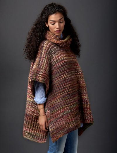 Cozy Tweed Crochet Poncho