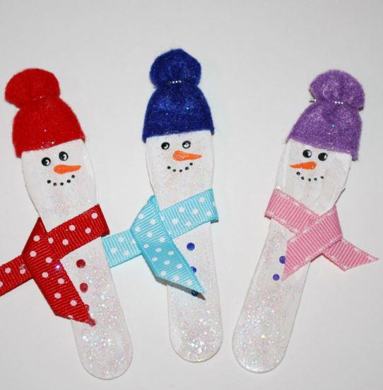 Craft Spoon Snowmen Craft Spoon Snowmen