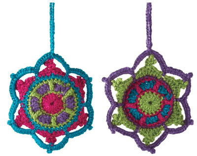 Jewel Tone Crochet Snowflake