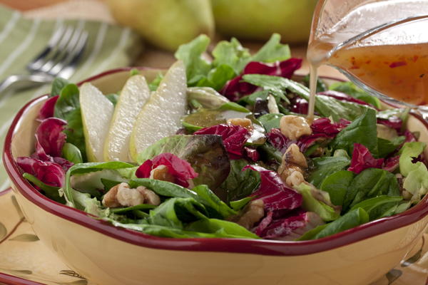 Warm Honey Walnut Salad