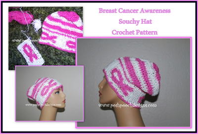 Breast Cancer Awareness Slouchy Hat
