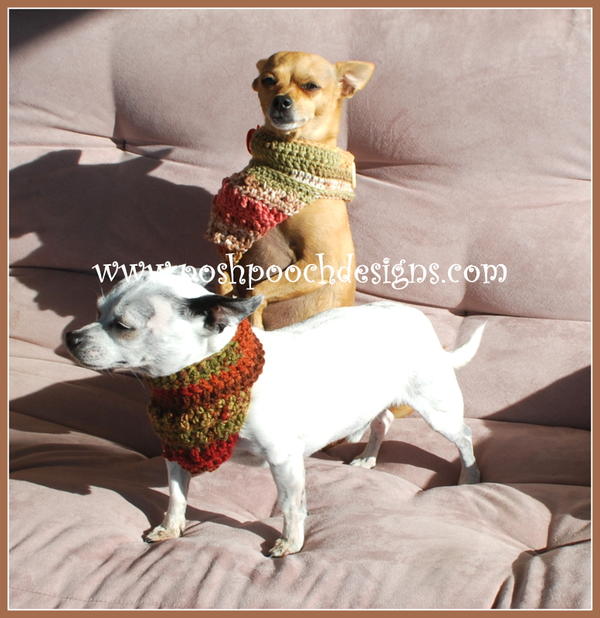 Autumn Texture Dog Bandanna Cowl