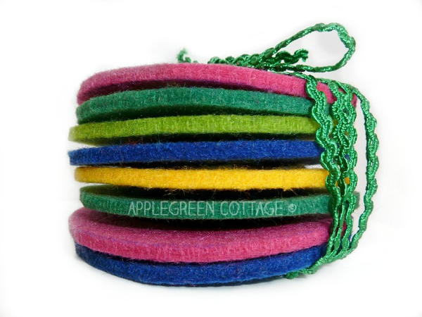Colorful DIY Felt Coasters