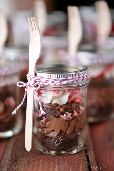Peppermint Brownies in a Jar Peppermint Brownies in a Jar