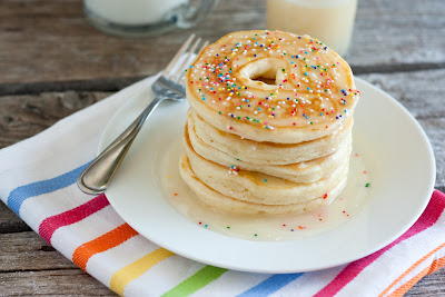 Doughnut Pancakes with Doughnut Glaze Doughnut Pancakes with Doughnut Glaze