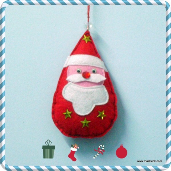 Festive Felt Santa Ornament Festive Felt Santa Ornament