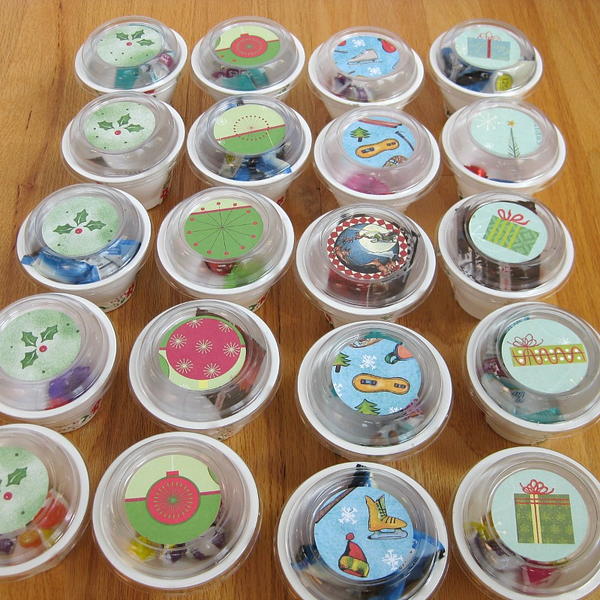 Recycled Container DIY Christmas Advent Calendar Recycled Container DIY Christmas Advent Calendar