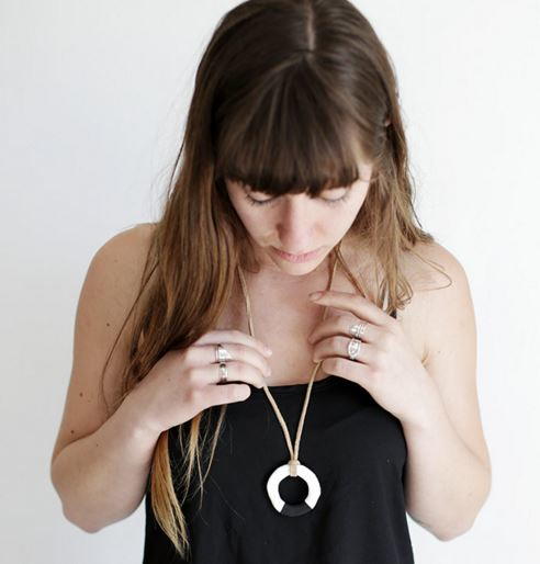 Imperfect Circle Clay Necklace Imperfect Circle Clay Necklace