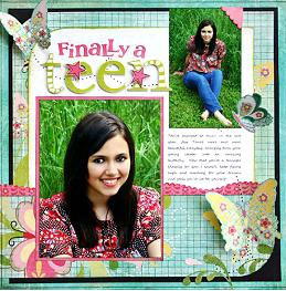 "Finally a Teen" Scrapbook Page