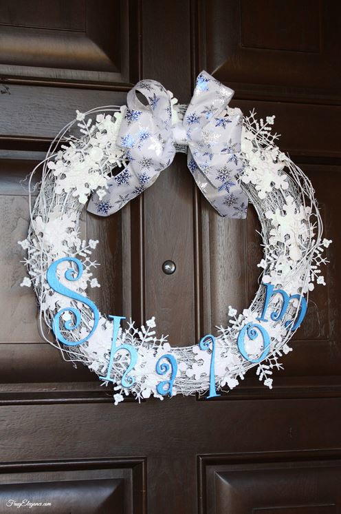 Shalom Hanukkah Wreath Allfreeholidaycrafts Com