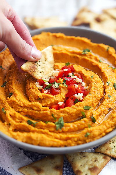 Homemade Red Pepper Hummus Homemade Red Pepper Hummus