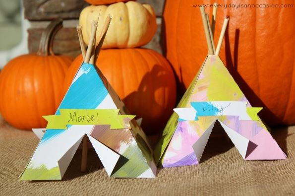 Too-Cute Tepee Place Cards Too-Cute Tepee Place Cards