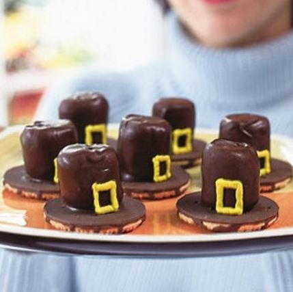 Chocolate Pilgrim Hat Treats Chocolate Pilgrim Hat Treats