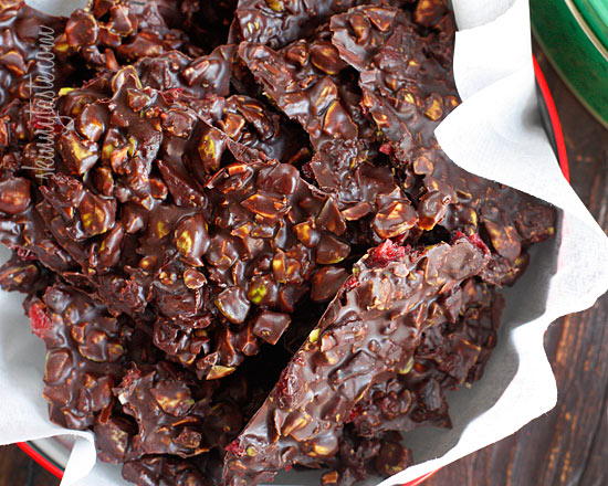 Cranberry Dark Chocolate Bark Cranberry Dark Chocolate Bark
