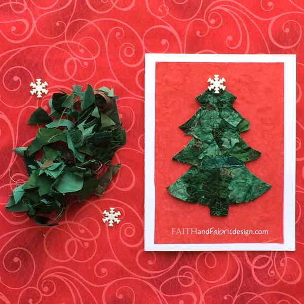 Scrap Fabric Homemade Christmas Cards
