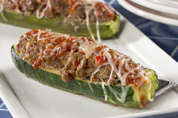 EDR Beefy Stuffed Zucchini